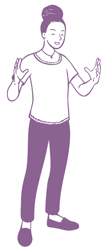 Illustration of the Purple type character