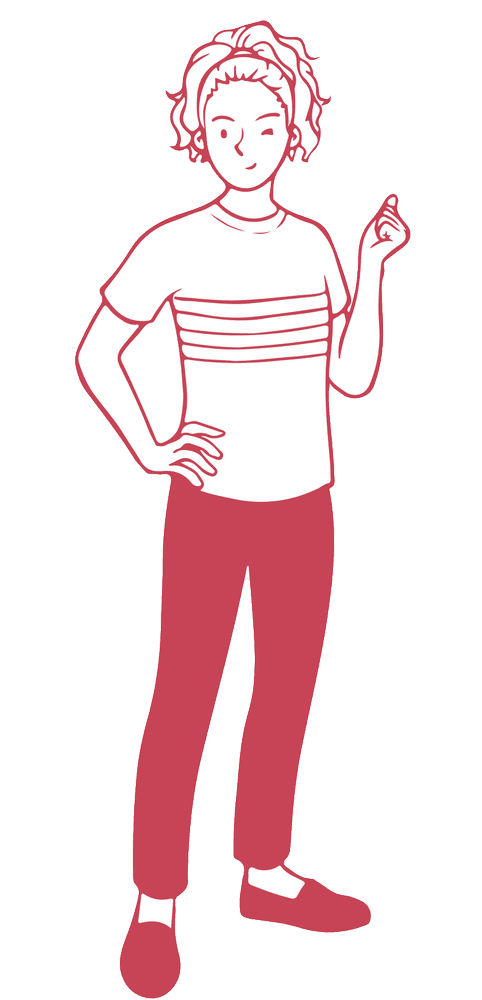 Illustration of the Red type character