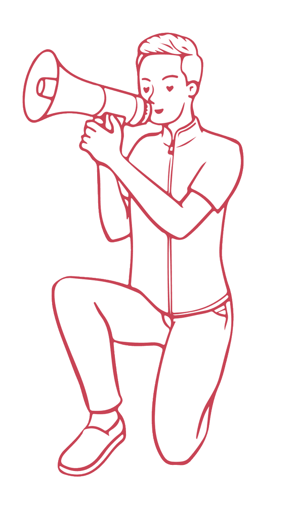 Illustration of the Red type character